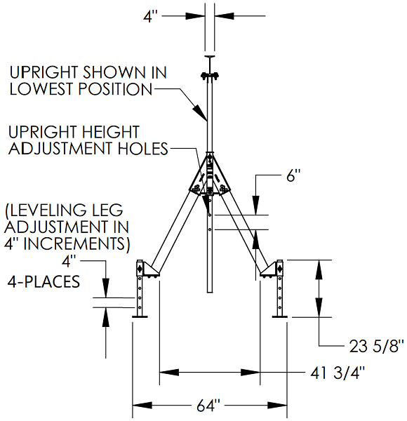 12 Foot Wide Adjustable Height Aluminum Gantry Crane 2000lb With...